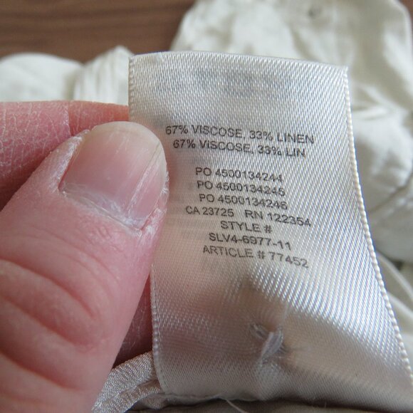 ARITZIA WILFRED Kafka Linen Blend Cropped Cargo Pants in Cream Neutral Size US 0 - Picture 14 of 15